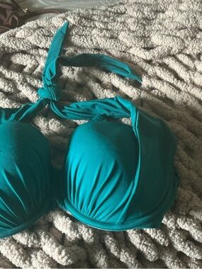 Victoria's Secret Teal Halter Bikini Top